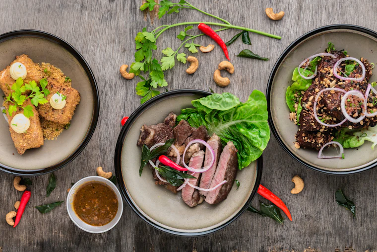 A table of freshly cooked meals
